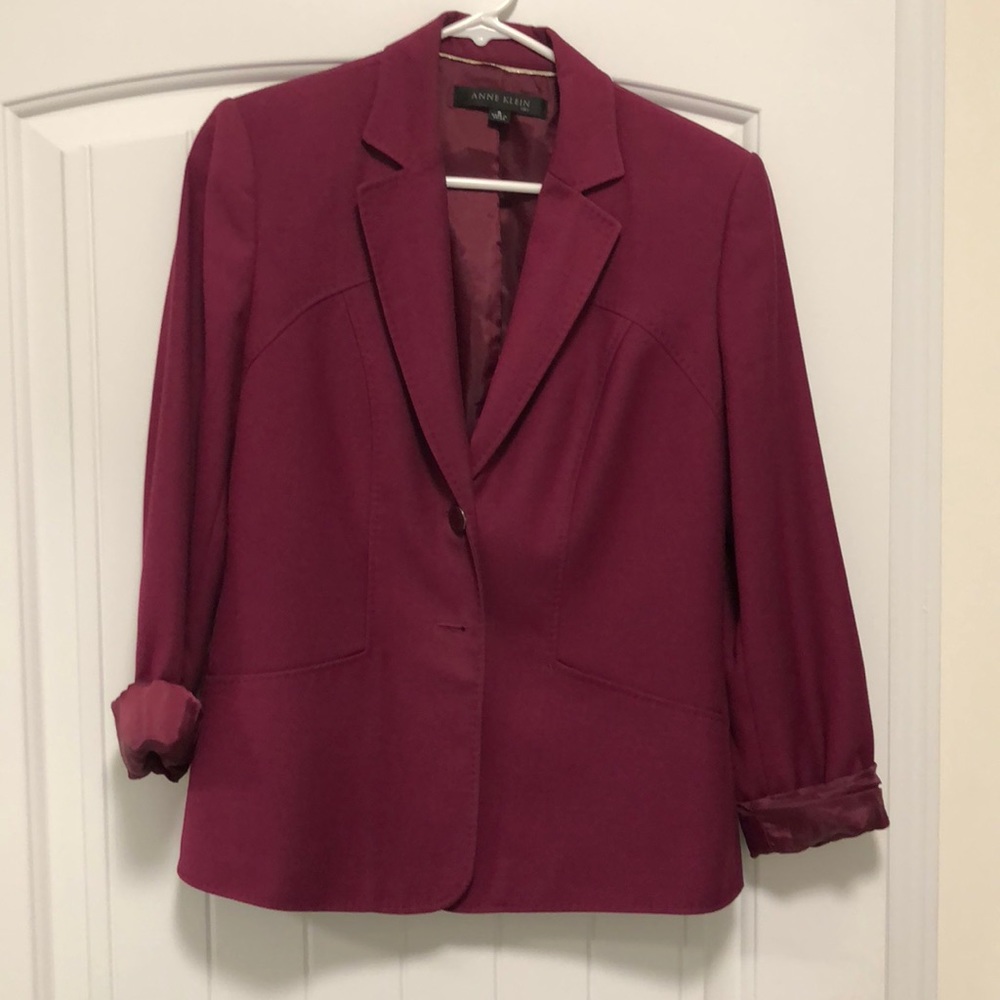 ANNE KLEIN Magenta blazer
